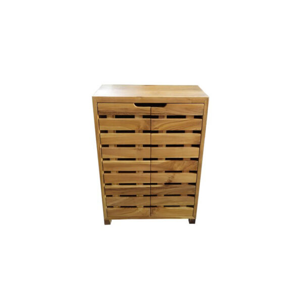 rak lemari sepatu jati wooden shoe cabinet ia-1001