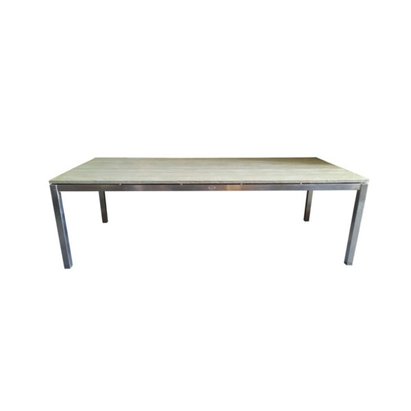 meja makan kaki stainless steel